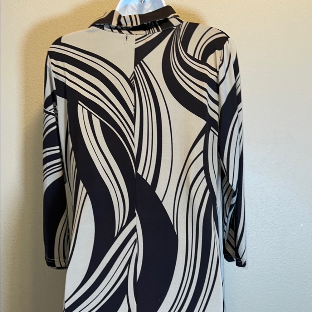 R & B Collection Women’s Stylish Brown and Beige Swirl Tunic/Dress SZ XL - Picture 9 of 12